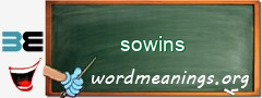 WordMeaning blackboard for sowins